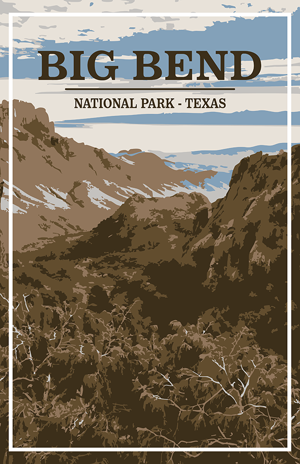 Big Bend National Park Print | Vintage Style