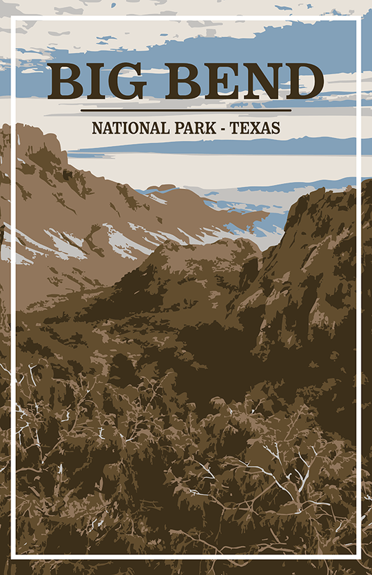 Big Bend National Park Print | Vintage Style