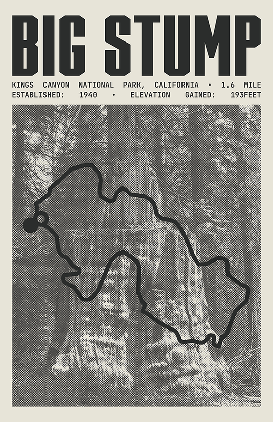 Big Stump Loop Poster | Kings Canyon National Prints