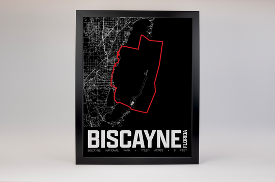 Biscayne National Park – Perimeter Map Print