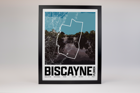 Biscayne National Park – Perimeter Map Print