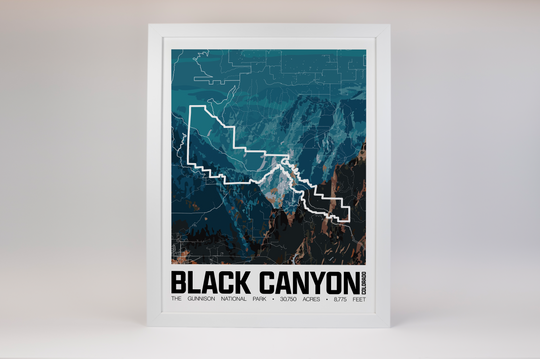 Black Canyon of the Gunnison National Park – Perimeter Map Print
