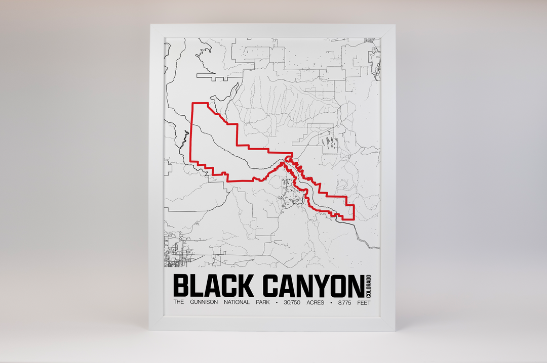 Black Canyon of the Gunnison National Park – Perimeter Map Print