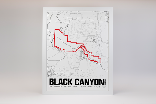 Black Canyon of the Gunnison National Park – Perimeter Map Print