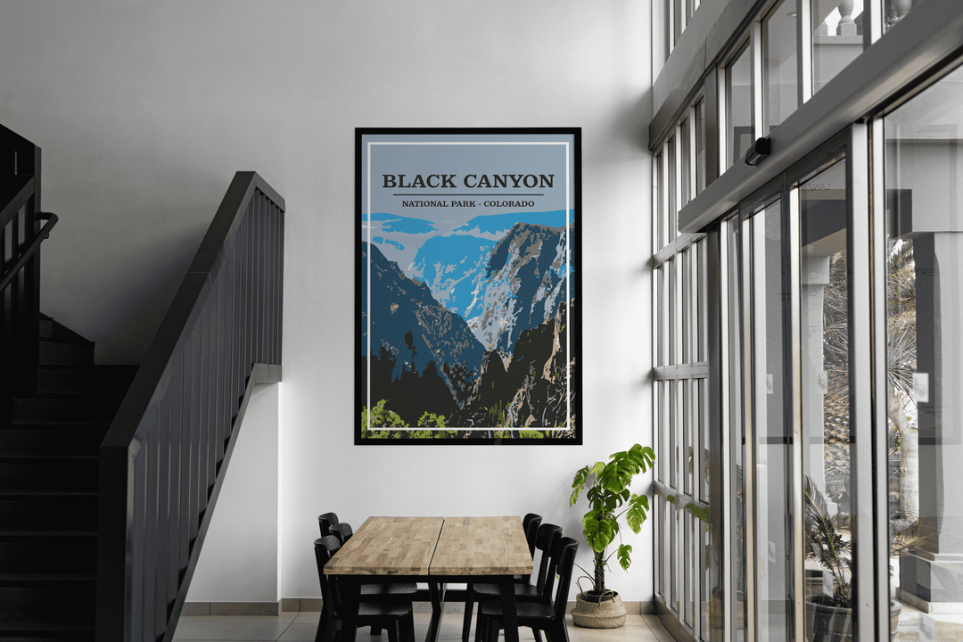 Black Canyon of the Gunnison National Park Print | Vintage Style