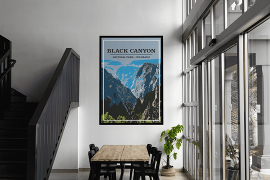 Black Canyon of the Gunnison National Park Print | Vintage Style