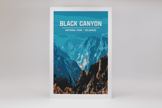 Black Canyon of the Gunnison National Park Print | Vintage Style