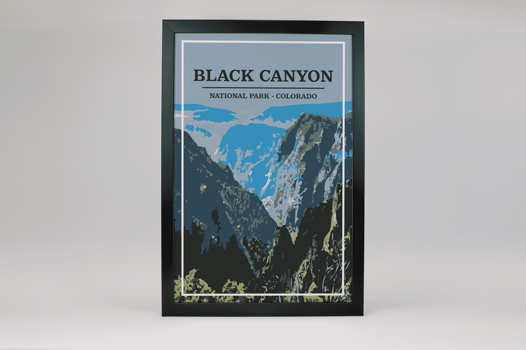 Black Canyon of the Gunnison National Park Print | Vintage Style