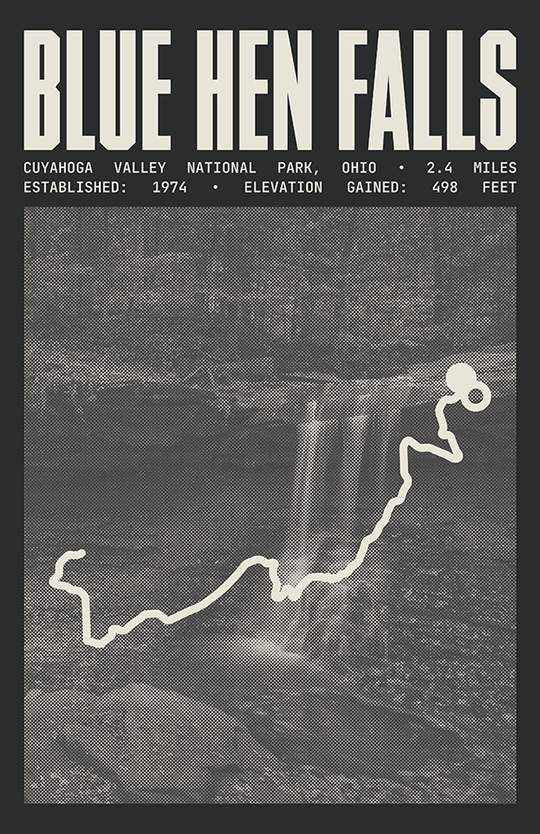 Blue Hen Falls Poster | Cuyahoga Valley National Park Prints