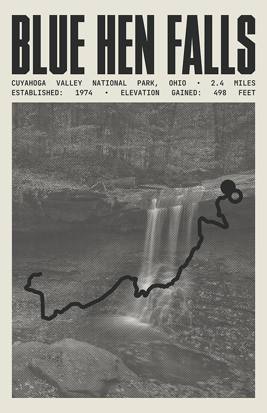 Blue Hen Falls Poster | Cuyahoga Valley National Park Prints