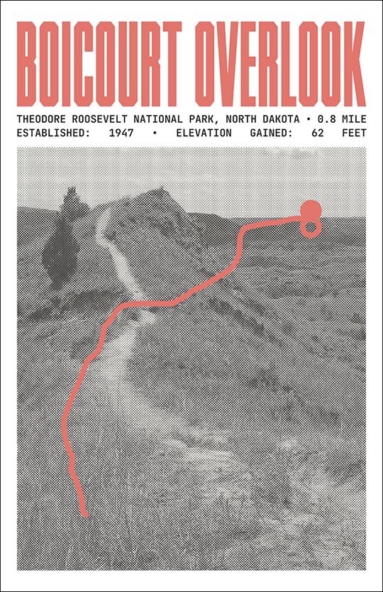 Boicourt Overlook Trail Poster | Theodore Roosevelt National Park Prints