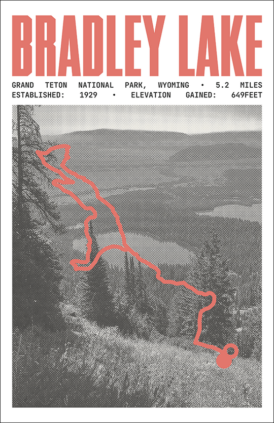 Bradley Lake Trail Poster | Grand Teton National Park Prints