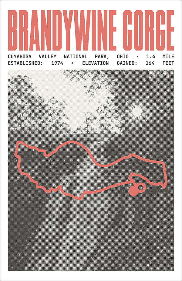 Brandywine Gorge Trail Poster | Cuyahoga Valley National Park Prints