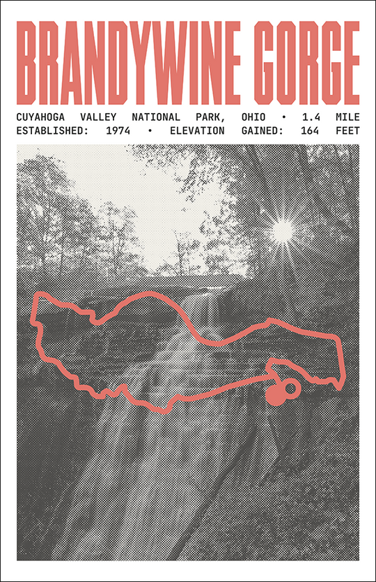Brandywine Gorge Trail Poster | Cuyahoga Valley National Park Prints