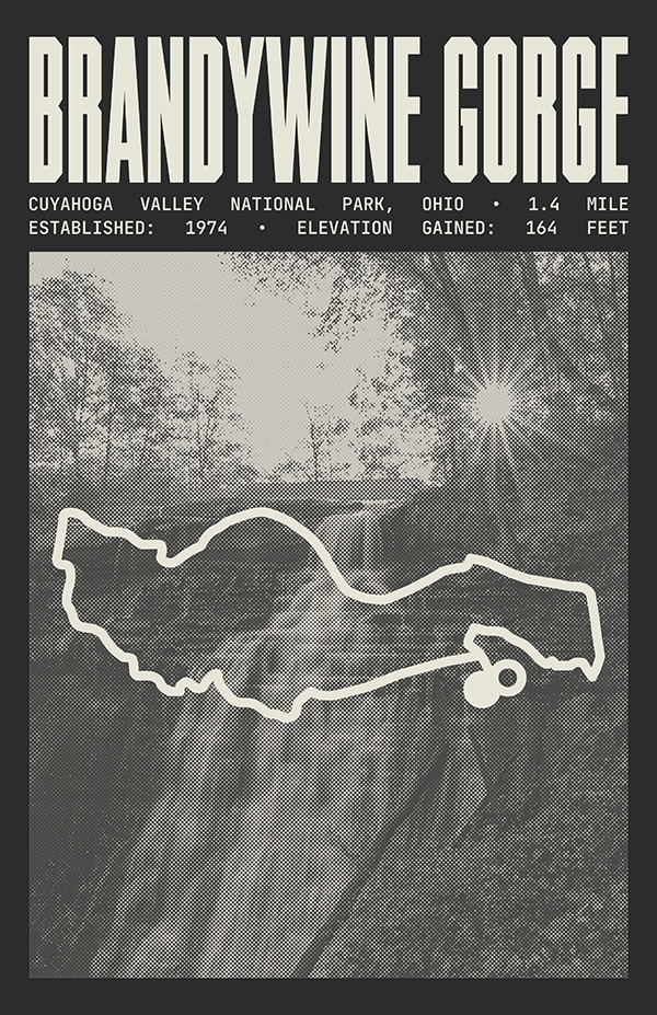 Brandywine Gorge Trail Poster | Cuyahoga Valley National Park Prints