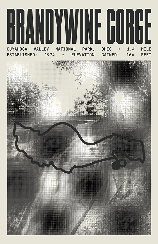 Brandywine Gorge Trail Poster | Cuyahoga Valley National Park Prints