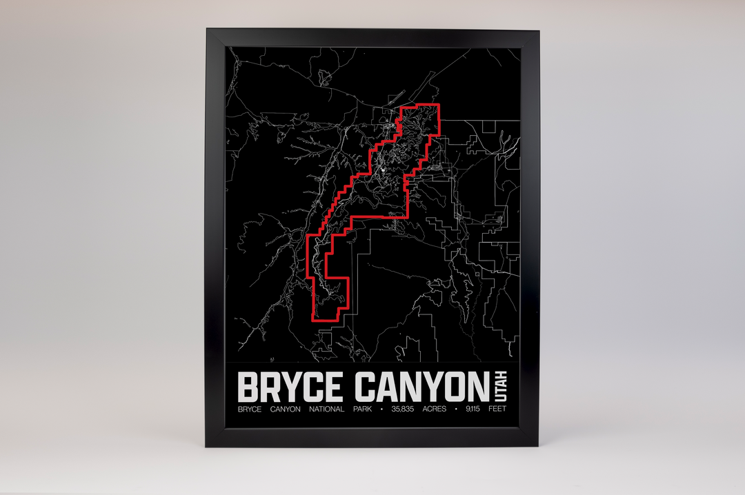 Bryce Canyon National Park – Perimeter Map Print