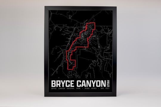 Bryce Canyon National Park – Perimeter Map Print