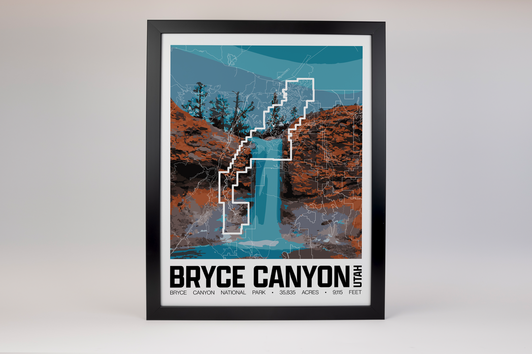 Bryce Canyon National Park – Perimeter Map Print