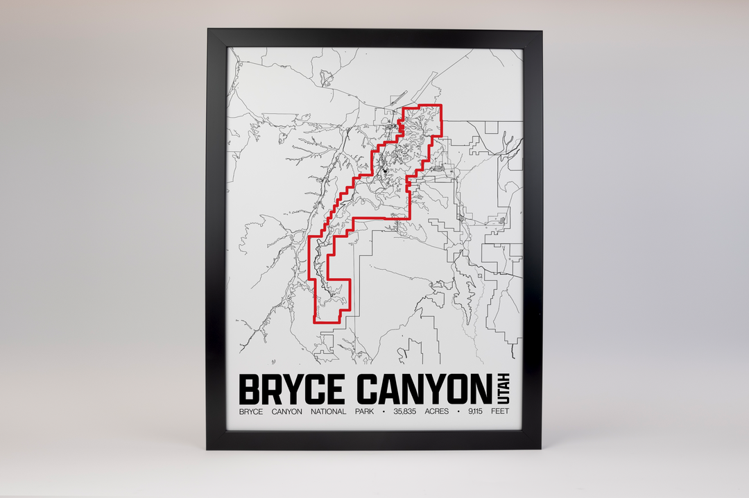 Bryce Canyon National Park – Perimeter Map Print
