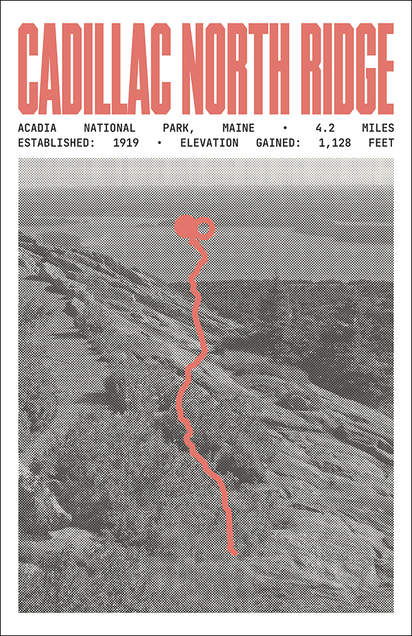 Cadillac North Ridge Trail Poster | Acadia National Park Prints