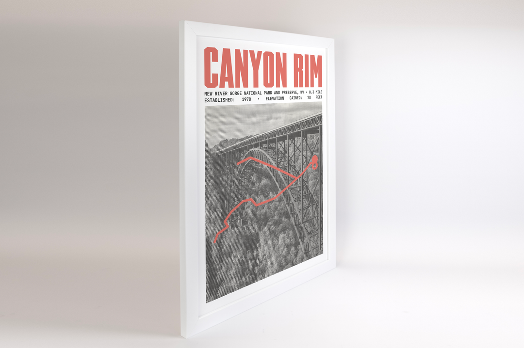 Canyon Rim Overlook Boardwalk Poster | New River Gorge National Park and Preserve Prints