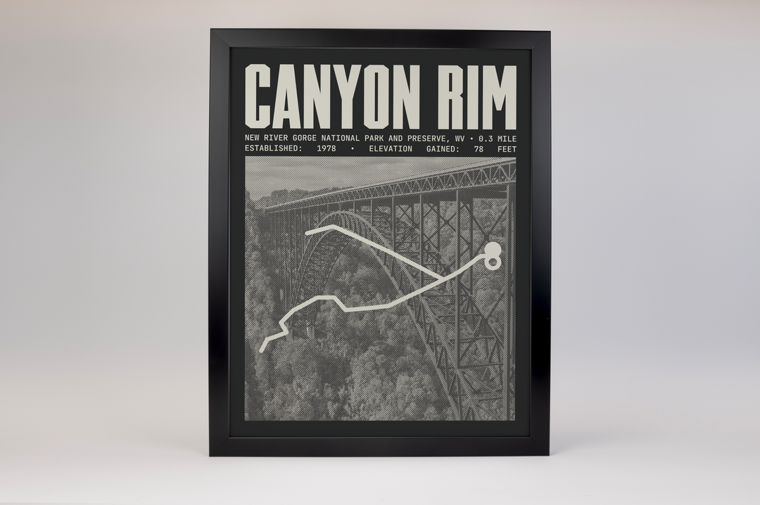 Canyon Rim Overlook Boardwalk Poster | New River Gorge National Park and Preserve Prints