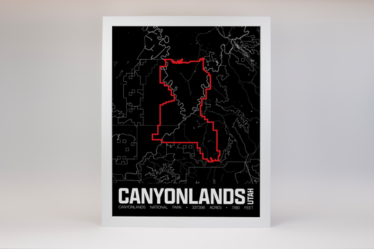 Canyonlands National Park – Perimeter Map Print