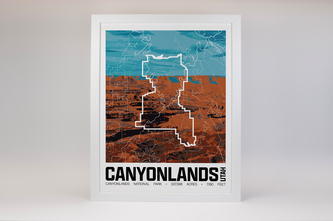 Canyonlands National Park – Perimeter Map Print