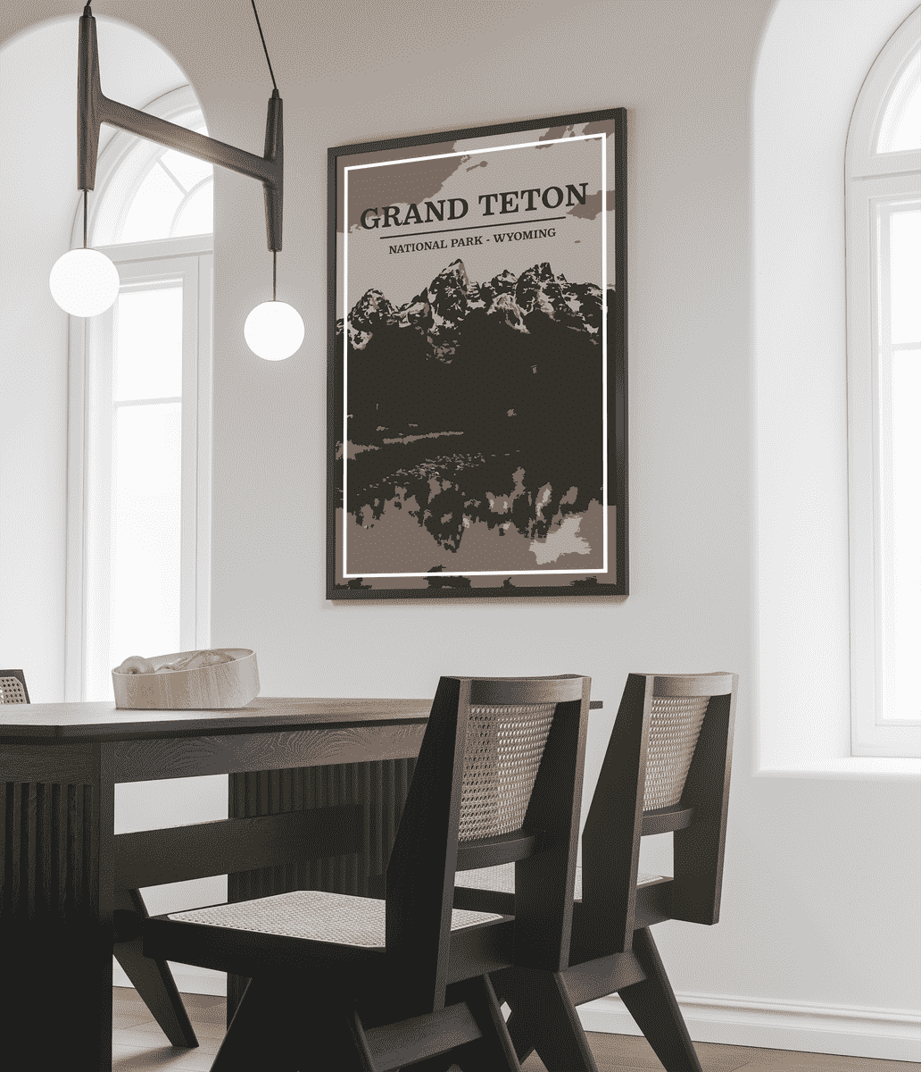 Grand Teton National Park Print | Vintage Style