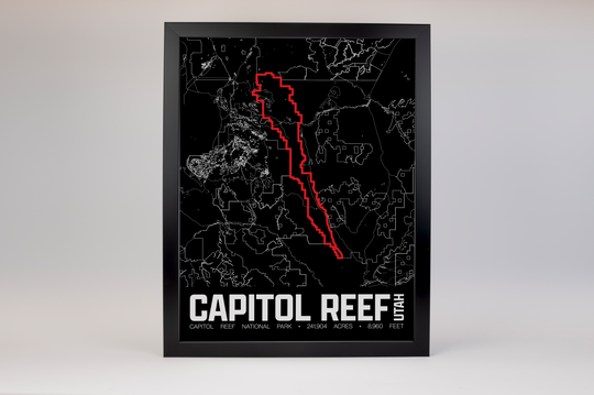 Capitol Reef National Park – Perimeter Map Print