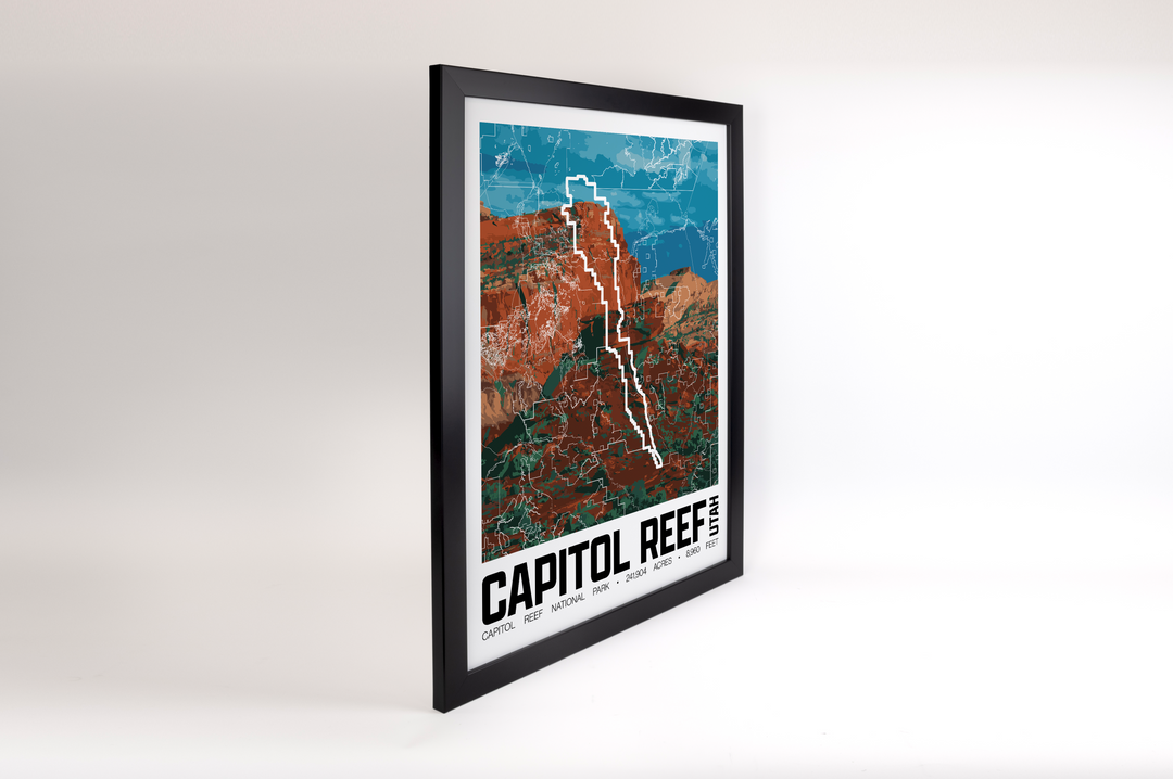 Capitol Reef National Park – Perimeter Map Print