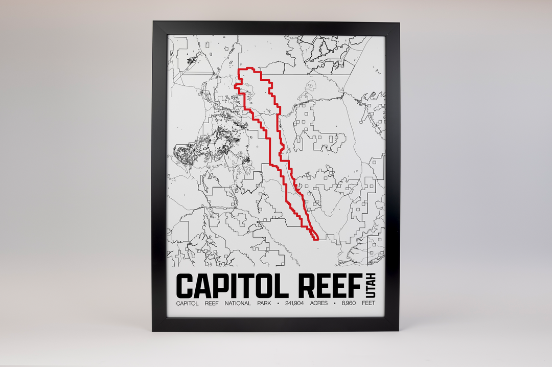 Capitol Reef National Park – Perimeter Map Print