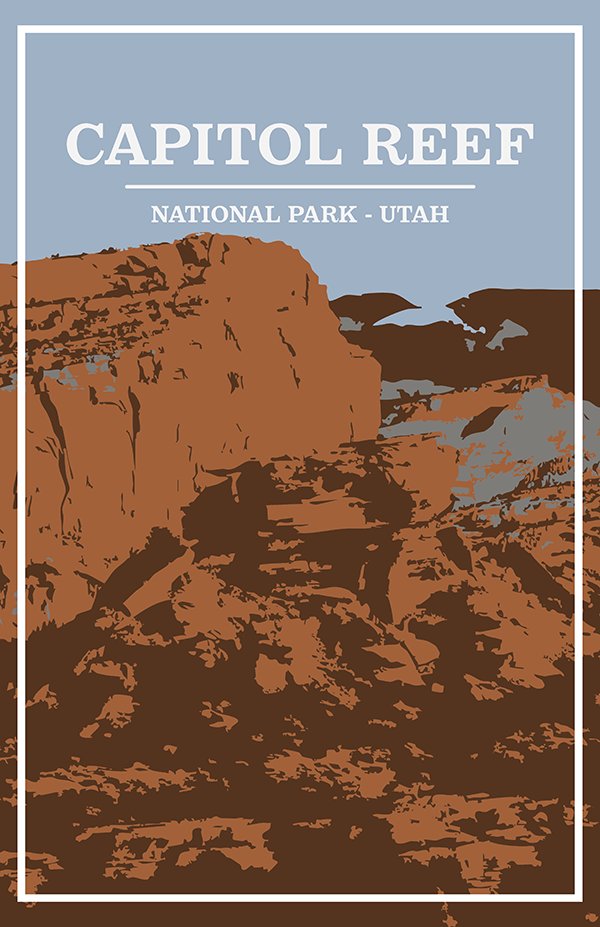 Capitol Reef National Park Print | Vintage Style