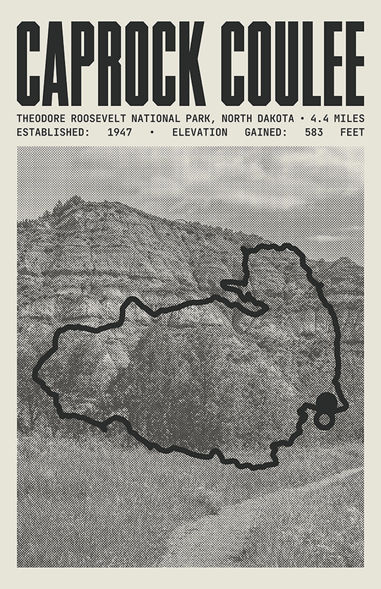 Caprock Coulee Loop Poster | Theodore Roosevelt National Park Prints