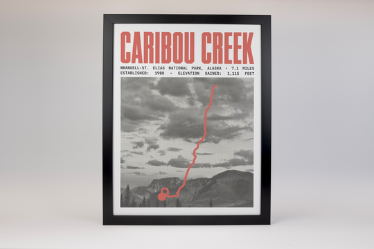 Caribou Creek Trail Poster | Wrangell-St. Elias National Park Prints