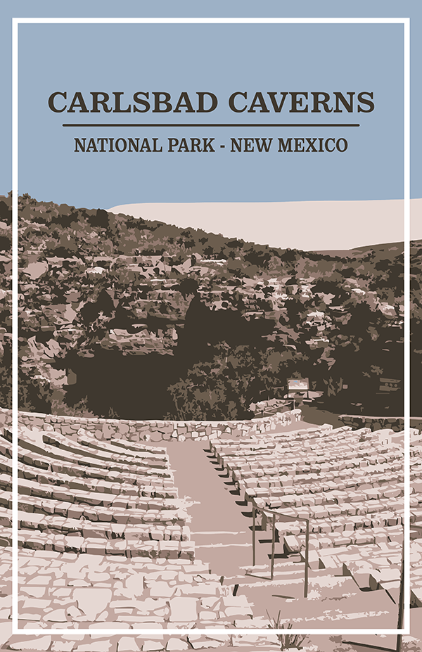 Carlsbad Caverns National Park Print | Vintage Style