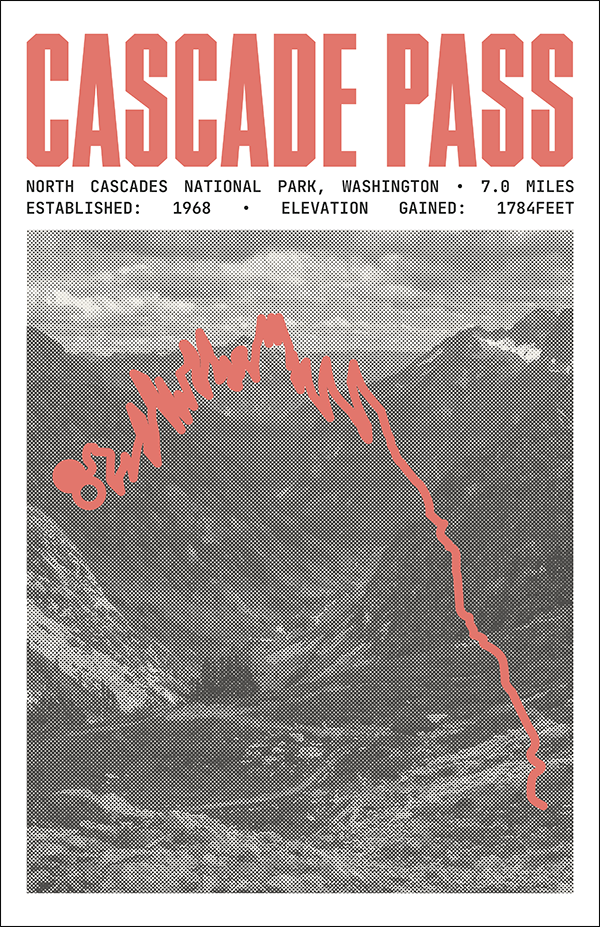 Cascade Pass Poster | North Cascades National Park Prints