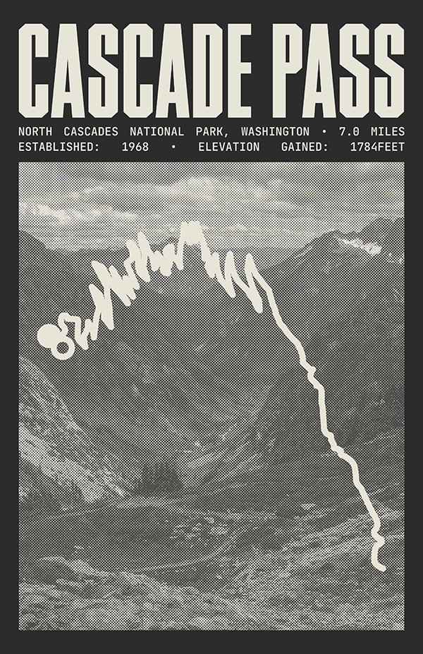 Cascade Pass Poster | North Cascades National Park Prints