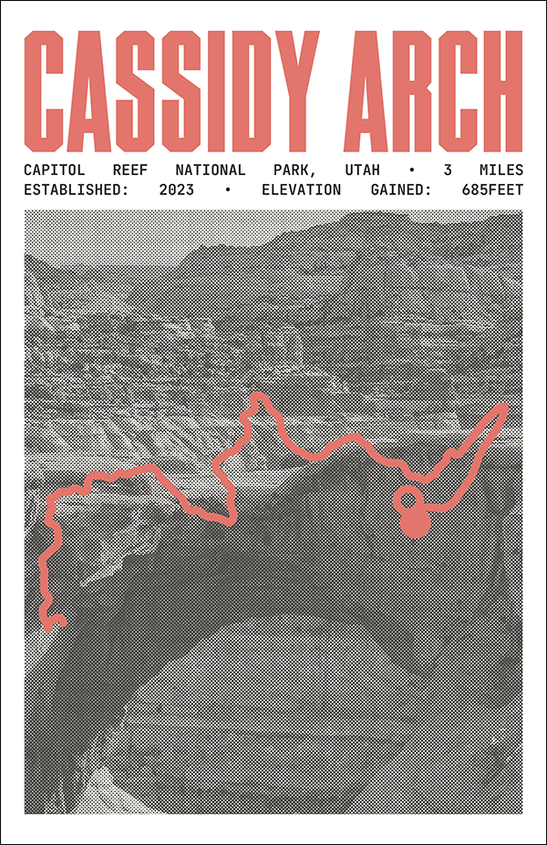 Cassidy Arch Trail Poster | Capitol Reef National Park Prints