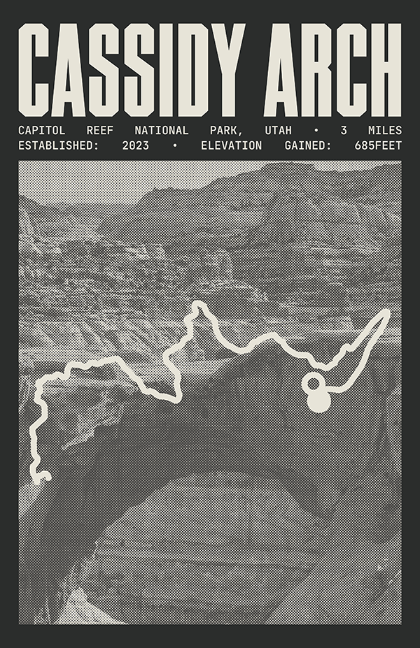 Cassidy Arch Trail Poster | Capitol Reef National Park Prints