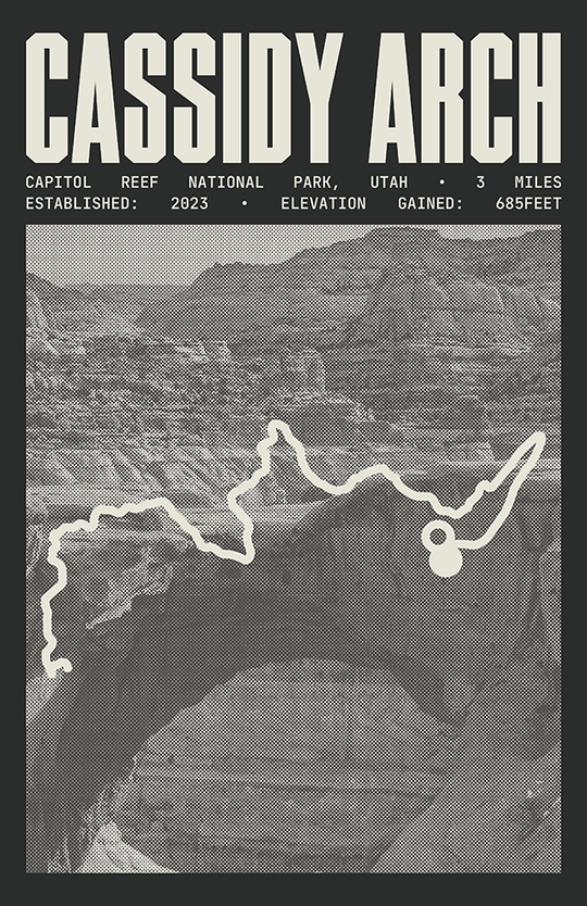 Cassidy Arch Trail Poster | Capitol Reef National Park Prints