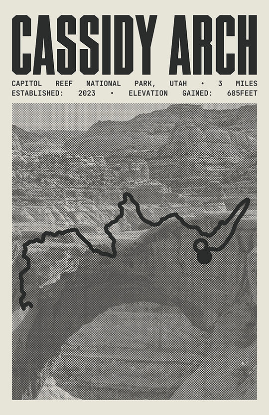 Cassidy Arch Trail Poster | Capitol Reef National Park Prints