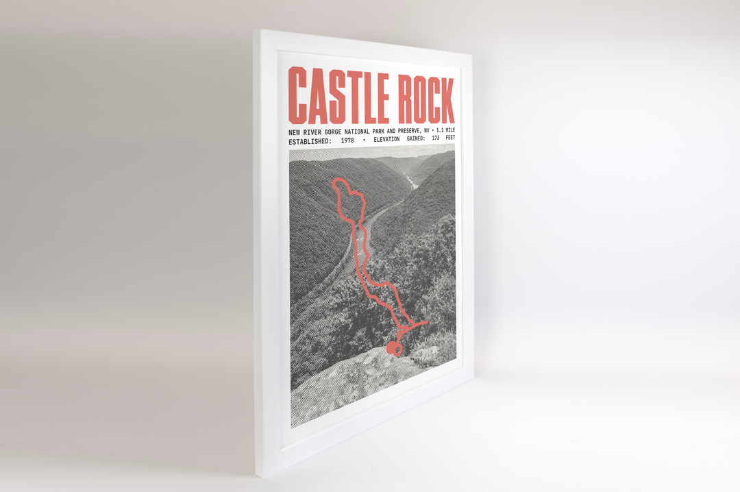 Castle Rock Trail Poster | New River Gorge National Park and Preserve Prints