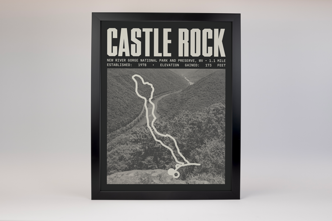 Castle Rock Trail Poster | New River Gorge National Park and Preserve Prints