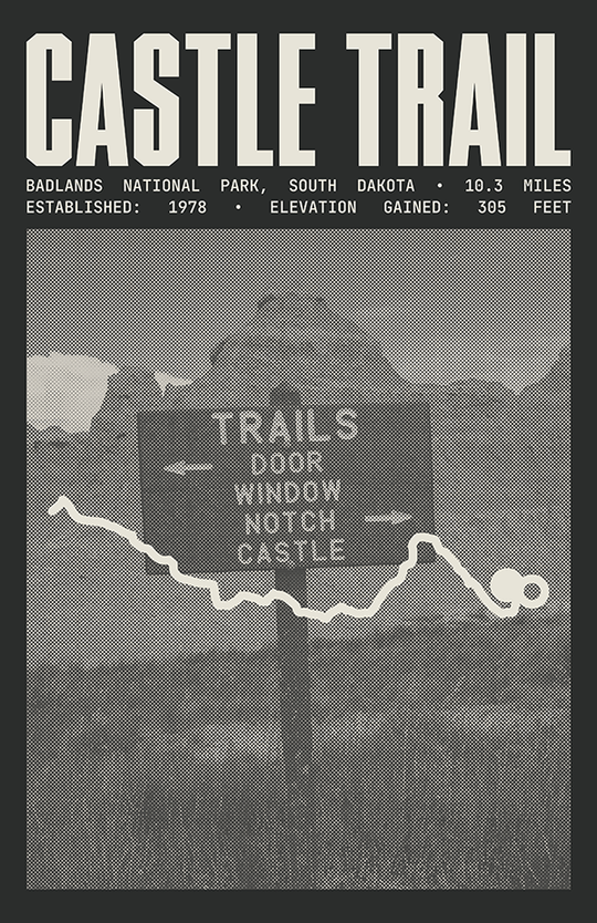 Castle Trail Poster | Badlands National Park Prints