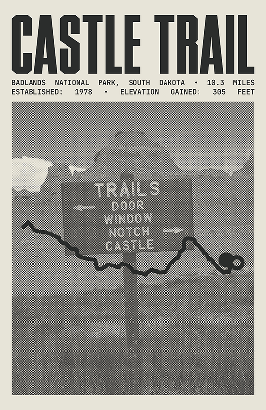 Castle Trail Poster | Badlands National Park Prints