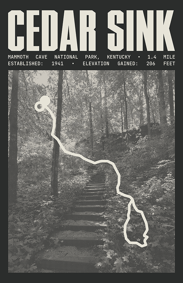 Cedar Sink Trail Poster | Mammoth Cave National Park Prints