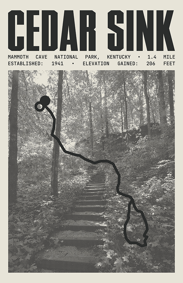 Cedar Sink Trail Poster | Mammoth Cave National Park Prints