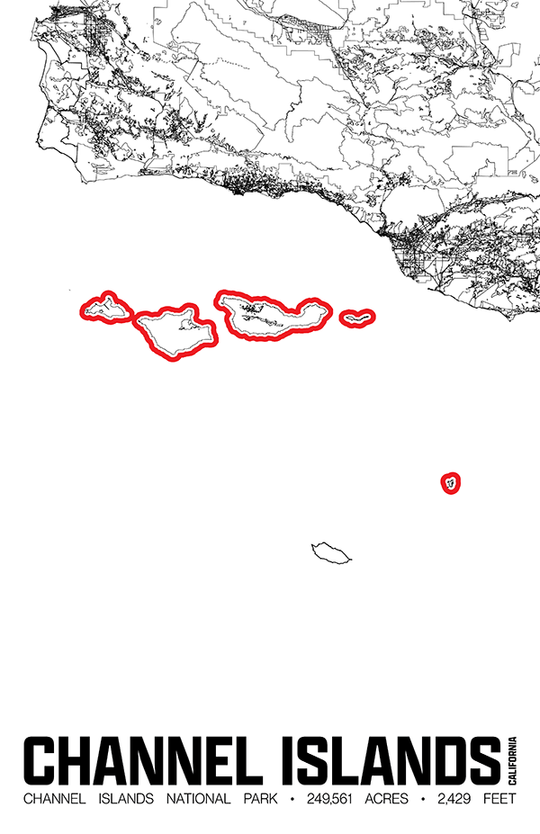 Channel Islands National Park – Perimeter Map Print